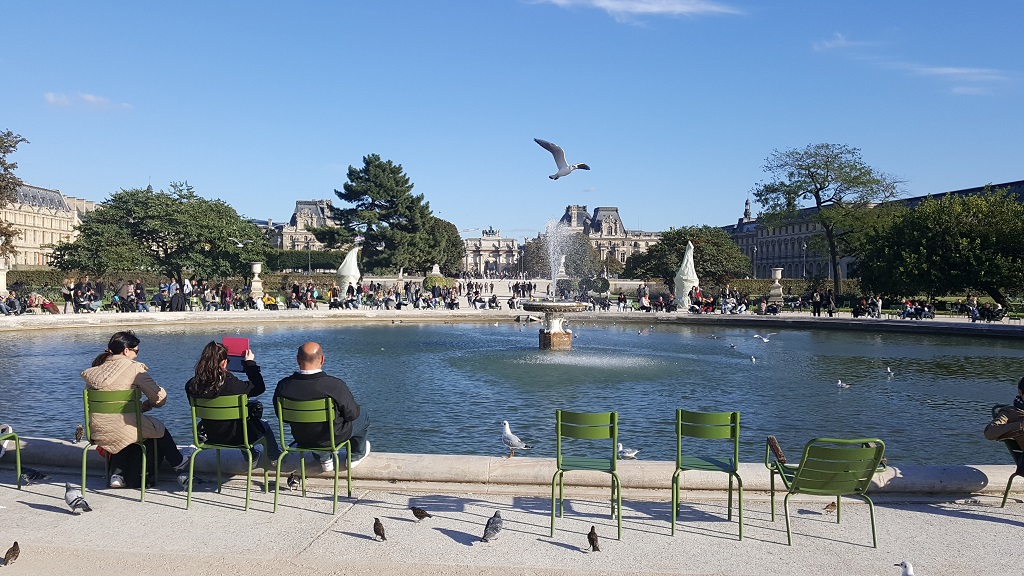 The Tuileries Gardens Look out to the Louvre