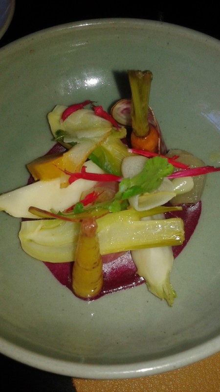 Color Is Used to Provide Contrast and Depth to a Root Vegetable Dish